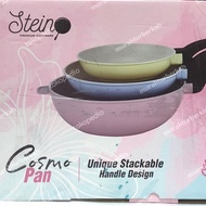 STEINCOOKWARE STACKABLE SET 3 PANCI + 1 TUTUP Cosmo Pan Stein cookware