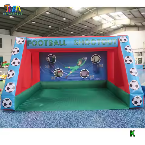 Fast Shipping 4x3m Optional Inflatable Football Shoot Out Game Inflatable Football Goal Carnival Spo