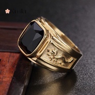♥ Simple Luxury 18K Gold Domineering Dragon Pattern Ring Diamond Men's Jewelry silver 925 original ring for women rings men korean jewelry cincin lelaki cincin perempuan couple cincin emas korea 戒指