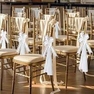 1set Large Wedding Pew Bows With Long Tulle Tails Church Chair Aisle Decorations Wedding Car Decorat