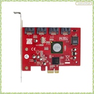 [J X Q K] For Enhanced Storage Solutions- PCI-E X1 to 4-Port  3.0  Card Adapter with Silicon Image  