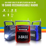 ✟kuku cod Rechargeable AM/FM Radio with wireless bluetooth speaker USB/SD Music Player