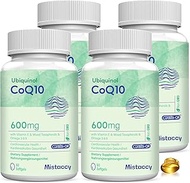 CoQ10 600mg Softgels | High Absorption CoQ10 Ubiquinol Supplement | Reduced Form Enhanced with Vitam