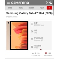 USED SAMSUNG GALAXY TAB A7 (2020)/A7 Lite
