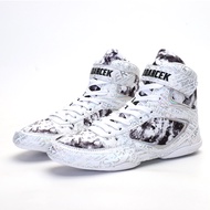 Men Women Boxing Shoes Hook & Loop Big Boy Wrestling Shoes Man Boxing Boot High Top Boxing Shoes