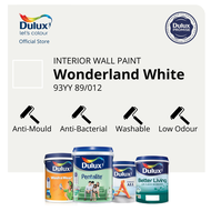 Dulux Wall/Door/Wood Paint (Anti-mould Washable Low-odour) - Wonderland White (93YY 89/012) (Ambiance All/Pentalite/Wash &amp; Wear/Better Living) (Anti-bacterial Long lasting)