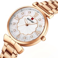 Reward exquisite women's watch solid steel band waterproof luminous quartz women's watch boutique wo