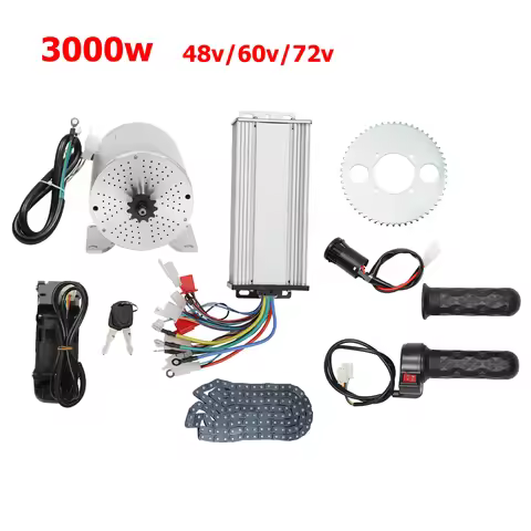 3000W Motor 72V Brushless Motor Kit 48V-60V-72V with Controller, Throttle for E-Bike Motorcycle Elec