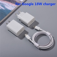 18W USB-C Charger for Google Pixel 5 6 7 Pro 5A 6A 7A XL 2XL EU/US PD Fast Wall Charging Travel Adap