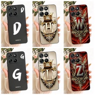 Motorola Moto G17 Case XT2623-2 Luxury A-Z Letters Fashion Cool Crown Silicone Phone Case Moto G17 M