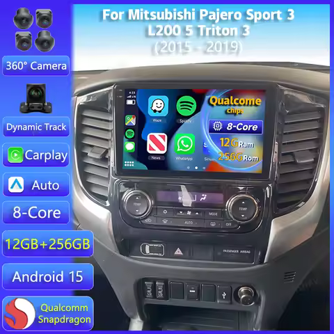 Android 15 Carplay Car Radio For Mitsubishi Pajero Sport 3 L200 5 Triton 3 2015 2016 2017 2018 2019