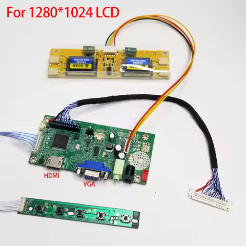 kit for M190EG01 LTM170EU M170E5 MT170EN01 1280x1024 LVDS 30pin 4 lamps HDMI+VGA LCD Audio panel Con