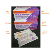 [INSULIN SYRINGE] [READY STOCK] [EXP 2029] TERUMO Insulin Syringe 1ML /0.5ML (31G X 5/16") 100S- 1 B