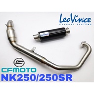 Exhaust CF Moto NK250 250SR Ekzos Tabung Power Boom Slip On Stainless Steel Muffler LeoVince  Motor 