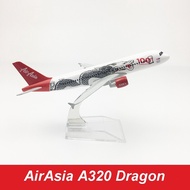 AirAsia X A340 AirAsia A320 Dragon Plane 16cm Alloy Metal Plane Model Toys
