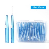0.7mm straight shape 0.7mm straight shape 30Pcs/Box Toothpick Dental Interdental Brush 0.6-1.5Mm Cleaning Between Teeth Oral Care Orthodontic I Shape Tooth Floss