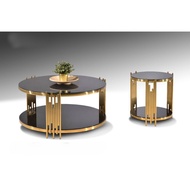 MX21 Black Glass Coffee Table Set