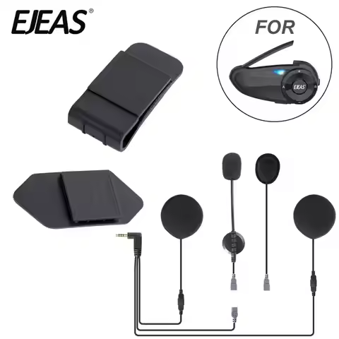 EJEAS Q7 New Mounting Clip Double-Sided Tape Base 2 In1 Earphone 3.5mm Headset for Quick7 Motorcycle