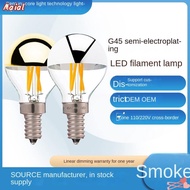 MAIAL Crystal Light Bulb, semi-plated Warm White LED Light Bulb, 2023 Candle 4W E12/E14/E26/E27 Cand