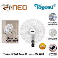 Toyomi 16" Wall Fan with remote FW 4518R