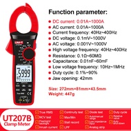 UNI-T UT206B UT207B UT208B Clamp Meter Amperimetrica VFC ไฟฟ้า Instruments DC/AC Current แรงดันไฟฟ้าช่วงอัตโนมัติช่วง