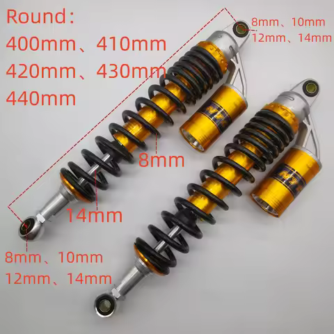 Universal 400mm-440mm Motorcycle Shock Absorber 8mm spring for HONDA YMAHA SUZUKI Kawasaki