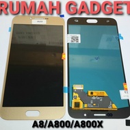 LCD SAMSUNG A8 2015 A800 FULLSET OLED - Gold, PAKING EXTRA
