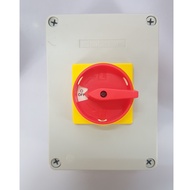 SALZER Load Break Isolator With Padlock Handle IN ABS Enclosure 3poles 25A 32A 40A 63A