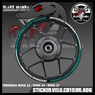 CB150R RIM STICKER - HONDA CB150R A06 TIRE VARIATION LIST STICKER