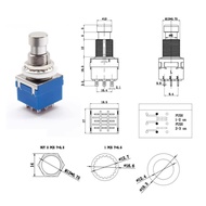 Flying Electric Guitar Switch Effect Device 3PDT Straight-through Conversion Switch 9 Foot Switch wi
