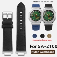 Untuk Casio Farmhouse Oak Series GM-2100/GA-2100 Sport Nylon Jam Tangan Lelaki Tali Kanvas Diubahsua