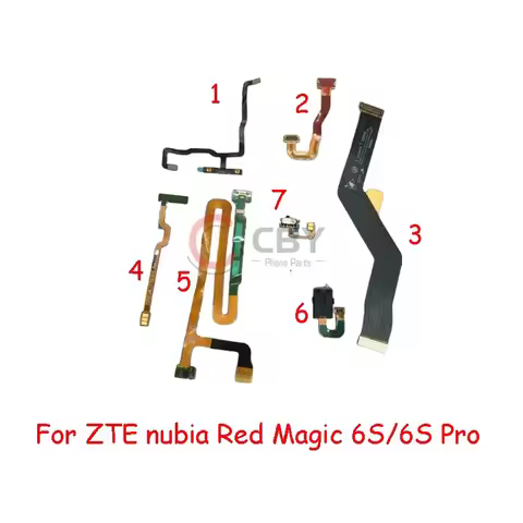 For ZTE Nubia Red Magic 6S Pro Main Board Power Volume Virtual Earphone Jack Side Key Extension Game