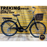 TREKING BASIKAL BAKUL CITY BIKE 24inch/Basikal orang dewasa/Classic bicycle/Basikal orang tua japan 