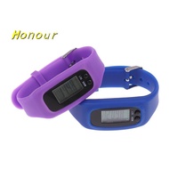 [Honour-t] LED Pedometer Bracelet Step Counter Watch 12/24H Time Display Step Counter Watch Silicone