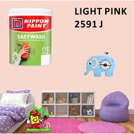 LIGHT PINK 2591 J ( 1L ) Nippon Paint Interior Vinilex Easywash Lustrous / EASY WASH / EASY CLEAN