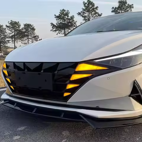 For 2020-2022 Hyundai Elantra CN7 Racing Grille Trim Accessories Body Kit Glowing Grilles