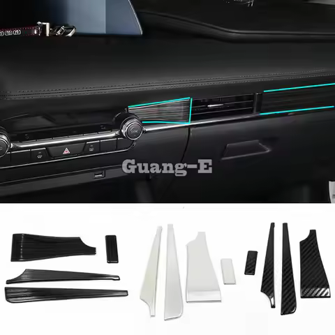 Car Sticker Inner Trim Front Middle Air Conditioning Switch Outlet Vent Panel For Mazda 3 Mazda3 Axe
