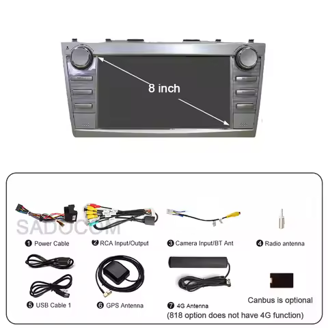 8" Wireless Carplay Android 14.0 8G+128G 8Core GPS Car Android Player Wifi multimedia navigation For