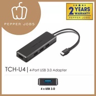 PEPPER JOBS TCH-U4 Type-C To 4-Port USB 3.0 Hub Adapter