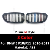 Gloss Black Front Bumper Hood Grille Kidney Grill Tuning For BMW 5 Series F10 F11 520d 530d 540i 528