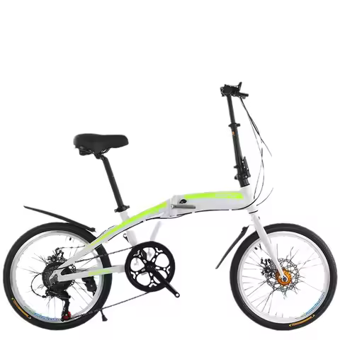 Lightweight Commuter Bicycle 7 Speed Folding Bike Aluminum Alloy Portable City Travel Ultralight Fol