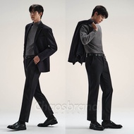 Andar Air Solid Men's Light Brushed Slacks - Dark Navy (MMFPT-03BLK)