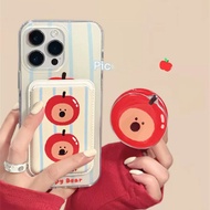 magsafe wallet cute magsafe wallet Persimmon Pepper Bear Magnetic Card Holder Holder Suitable for Gl