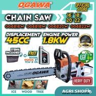 Agrishop Ogawa 16" 18" 20" 22" Chain Saw Heavy Duty Gasoline ChainSaw FREE 2T