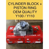 CYLINDER BLOCK KIT SET + PISTON RING OEM QUALITY K&K FOR Y110 Y100 YAMAHA SPORT SS2