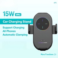 EYD A7S15W Car Wireless Charger Stand Automatic Fast Charging Station For iPhone 14 13 12 Pro Max Sa