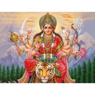 Print Painting, DEWI DURGA, JUMBO Size, 100x70cm & 150x100cm & 200x100cm/ Print Poster/ Wall Decorat