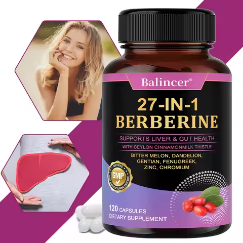 Berberine Capsules - with Ceylon Cinnamon - Blood Sugar Balance, Cardiovascular Health, Aid Digestio