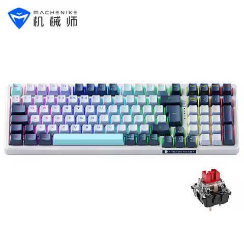 THUNDEROBOT K98 Wired Mechanical Keyboard RGB 98% Compact TKL Layout Hot-Swappable Gaming Keyboard F