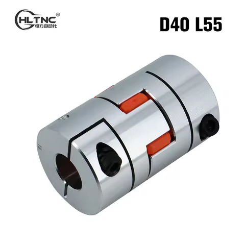 HLTNC 1Pcs 8/9.5/10/12/12.7/14/15/16/17/18/19/20/22mm D40mm L55mm 3 Jaw Motor Shaft Flexible Plum Co